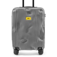 βαλίτσα crash baggage stripe small size χρώμα: γκρι πολυκαρβονικά, abs