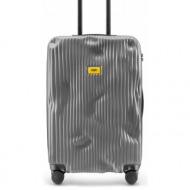 βαλίτσα crash baggage stripe medium size χρώμα: γκρι πολυκαρβονικά, abs