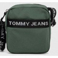 σακκίδιο tommy jeans χρώμα: πράσινο 100% ανακυκλωμένος πολυεστέρας