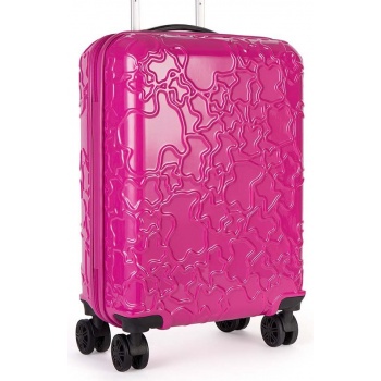 βαλίτσα tous χρώμα ροζ 100% πολυκαρβονικά