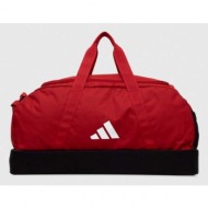 αθλητική τσάντα adidas performance tiro league large χρώμα: κόκκινο 100% ανακυκλωμένος πολυεστέρας