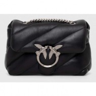 δερμάτινη τσάντα pinko χρώμα: μπεζ φυσικό δέρμα