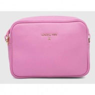 δερμάτινη τσάντα patrizia pepe χρώμα: ροζ κύριο υλικό: 100% φυσικό δέρμα
φόδρα: 100% πολυεστέρας