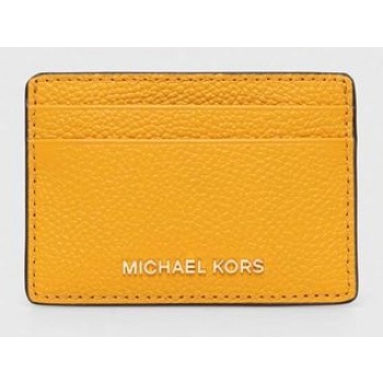 δερμάτινη θήκη για κάρτες michael michael kors χρώμα
