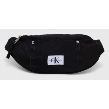 τσάντα φάκελος calvin klein jeans χρώμα μαύρο 100%