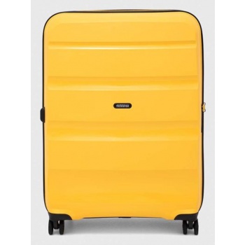 βαλίτσα american tourister χρώμα κίτρινο κύριο υλικό 100%