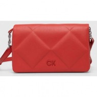 τσάντα calvin klein χρώμα: κόκκινο