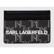 θήκη για κάρτες karl lagerfeld χρώμα: μαύρο 100% poliuretan