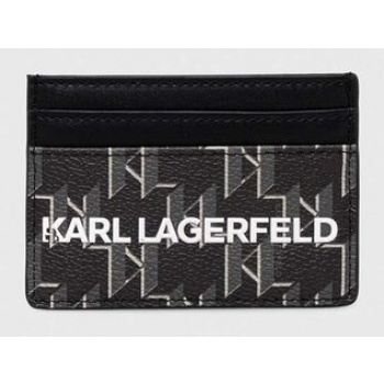 θήκη για κάρτες karl lagerfeld χρώμα μαύρο 100% poliuretan