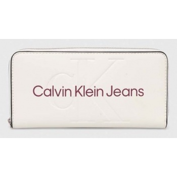 πορτοφόλι calvin klein jeans χρώμα άσπρο 100% poliuretan