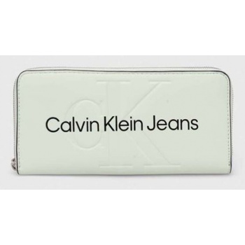 πορτοφόλι calvin klein jeans χρώμα πράσινο 100% poliuretan