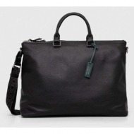 δερμάτινη τσάντα coccinelle χρώμα: μαύρο 100% φυσικό δέρμα