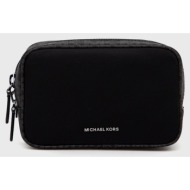 τσάντα καλλυντικών michael kors χρώμα: μαύρο 100% νάιλον