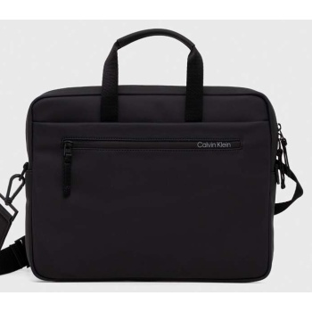 τσάντα φορητού υπολογιστή calvin klein χρώμα μαύρο 51%