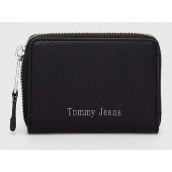 πορτοφόλι tommy jeans χρώμα μαύρο 100% poliuretan
