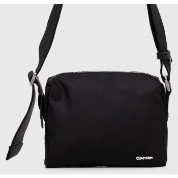 τσάντα calvin klein χρώμα μαύρο 57% ανακυκλωμένος