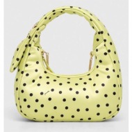 τσάντα pinko χρώμα: κίτρινο πολυαμίδη, πολυεστέρας