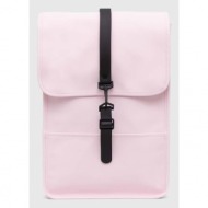 σακίδιο πλάτης rains 13020 backpacks χρώμα: ροζ 100% πολυεστέρας με επίστρωση πολυουρεθάνης