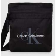 σακκίδιο calvin klein jeans χρώμα: μαύρο 100% ανακυκλωμένος πολυεστέρας