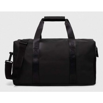τσάντα rains 14380 backpacks χρώμα μαύρο 100% πολυεστέρας
