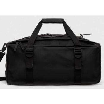 τσάντα rains 14390 backpacks χρώμα μαύρο κύριο υλικό 100%