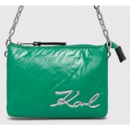 τσάντα karl lagerfeld χρώμα: πράσινο κύριο υλικό: 100% ανακυκλωμένο πολυαμίδιο
φόδρα: 100% ανακυκλωμ