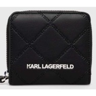 πορτοφόλι karl lagerfeld χρώμα: μαύρο 100% poliuretan