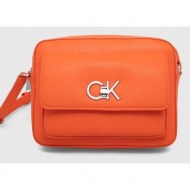 τσάντα calvin klein χρώμα: πορτοκαλί