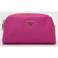τσάντα καλλυντικών guess χρώμα: ροζ κύριο υλικό: 100% poliuretan
φόδρα: 100% πολυεστέρας