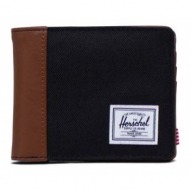 πορτοφόλι herschel hank wallet χρώμα: μαύρο συνθετικό ύφασμα, υφαντικό υλικό
