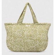 τσάντα billabong χρώμα: πράσινο 100% βαμβάκι