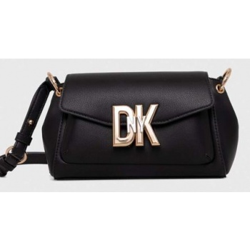 δερμάτινη τσάντα dkny χρώμα μαύρο 100% φυσικό δέρμα