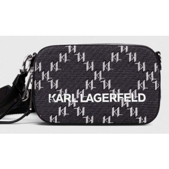 τσάντα karl lagerfeld χρώμα γκρι 55% poliuretan, 41%