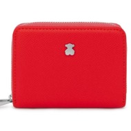 δερμάτινο πορτοφόλι tous γυναικεία, χρώμα: κόκκινο 100% φυσικό δέρμα