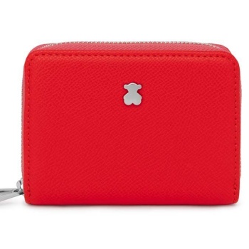 δερμάτινο πορτοφόλι tous γυναικεία, χρώμα κόκκινο 100%