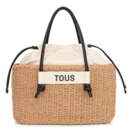 τσάντα tous χρώμα μπεζ ...