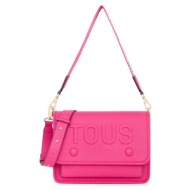 τσάντα tous χρώμα: ροζ φυσικό δέρμα, τεχνητό δέρμα