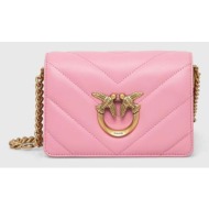 δερμάτινη τσάντα pinko χρώμα: ροζ κύριο υλικό: 100% δέρμα πρόβατου
φόδρα: υφαντικό υλικό