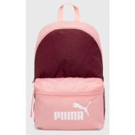 σακίδιο πλάτης puma χρώμα: ροζ 100% πολυεστέρας