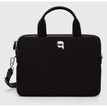 τσάντα φορητού υπολογιστή karl lagerfeld χρώμα μαύρο 51%