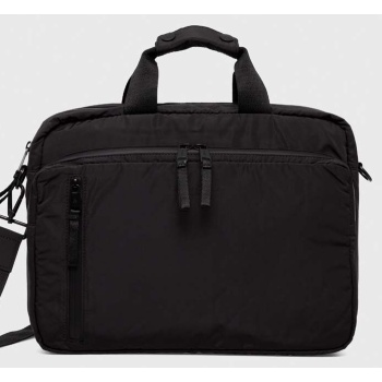 τσάντα φορητού υπολογιστή marc o`polo χρώμα μαύρο 100%