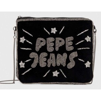 τσάντα pepe jeans χρώμα μαύρο κύριο υλικό 50% ακρυλικό