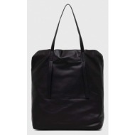 τσάντα marc o`polo χρώμα: μαύρο φόδρα: 100% βαμβάκι