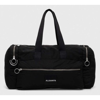 τσάντα allsaints soma holdall χρώμα μαύρο 100% πολυεστέρας