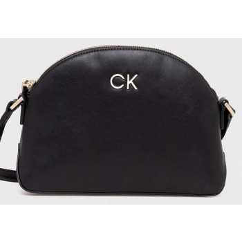 τσάντα calvin klein χρώμα μαύρο κύριο υλικό