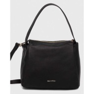 δερμάτινη τσάντα marc o`polo χρώμα: μαύρο κύριο υλικό: 100% δέρμα μοσχάρι
φόδρα: 55% πολυαμίδη, 45% 