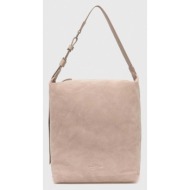 τσάντα σουέτ marc o`polo χρώμα: μπεζ κύριο υλικό: 100% δέρμα μοσχάρι
φόδρα: 100% βαμβάκι