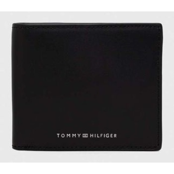 δερμάτινο πορτοφόλι tommy hilfiger ανδρικά, χρώμα μαύρο