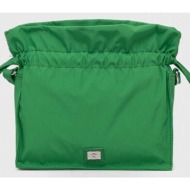 τσάντα καλλυντικών united colors of benetton χρώμα: πράσινο 100% πολυεστέρας