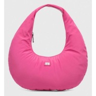 τσάντα united colors of benetton χρώμα: ροζ 100% πολυεστέρας